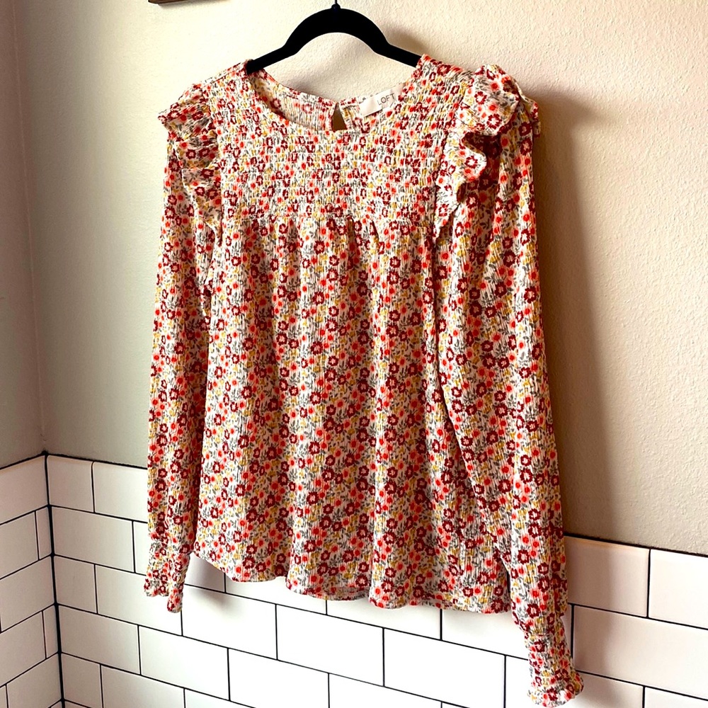 LOFT floral blouse